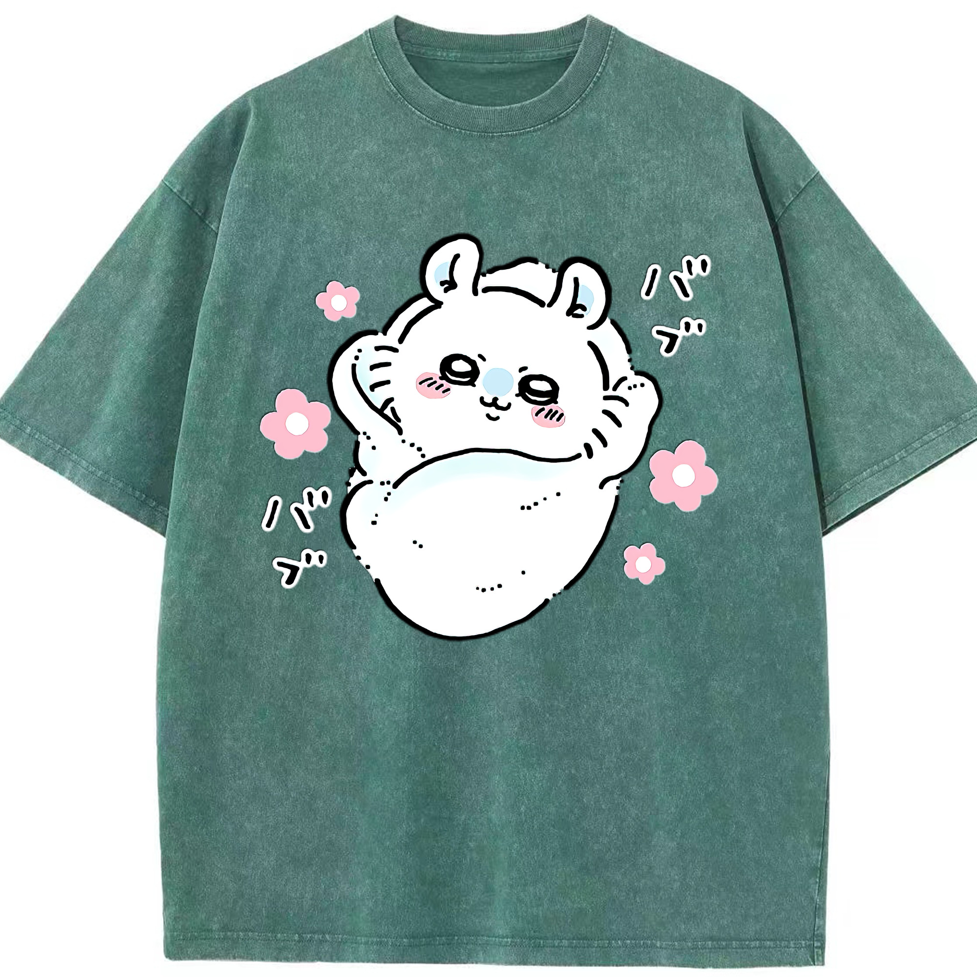 （画像用） ちいかわ モモンガ Chii-kawa Momonga 綿100% ヴィンテージ風 半袖Tシャツ（フロントプリント）